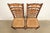 1980s Baker Furniture Style English Country Rustic Carved Solid Oak Ladder Back Dining Chairs With Rush Seats, Pair For Sale - Image 5 of 13