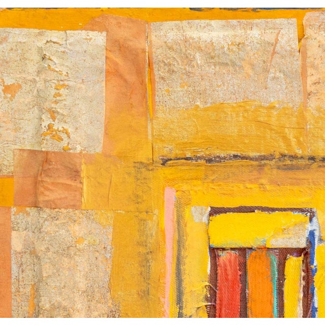 Edith Isaac Rose (American, 1929-2018), Abstract Composition, Mixed Media Collage on Canvas, 2001, signed, inscribed, and...