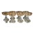 1920s Saint Louis Gilded French Crystal Cluny Pattern Champagne Coupes - Set of 7 For Sale