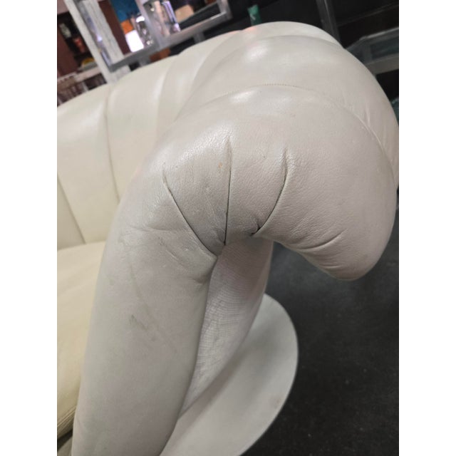 VIntage Leather Swivel Lounger by Maurice Villency Ny For Sale In Miami - Image 6 of 10
