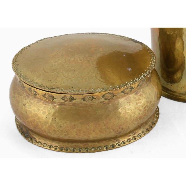 1920s Vintage Art Deco German Brass Can and Bowl from Kupo, 1920s, Set of 2 For Sale - Image 5 of 7
