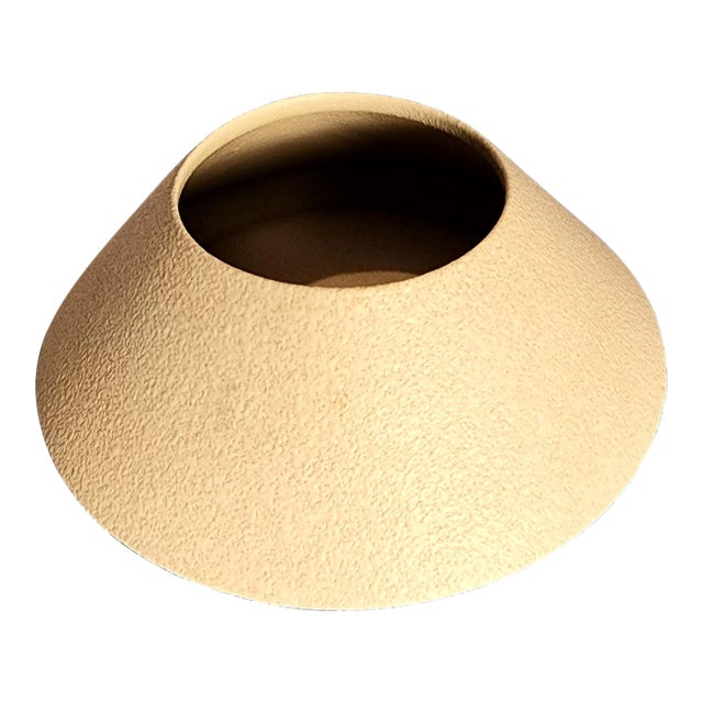 Late 20th Century Textured Off White Vase by Lisa Love Ceramics For Sale