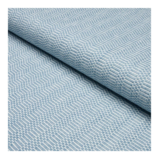 Sample - Schumacher Collins Fabric in Chambray For Sale
