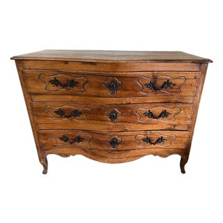 Antique Louis XV Style Provincial Walnut Commode For Sale