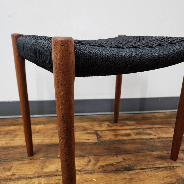 Niels Otto Møller Mid 20th Century Teak Stool by Niels Moller For Sale - Image 4 of 10