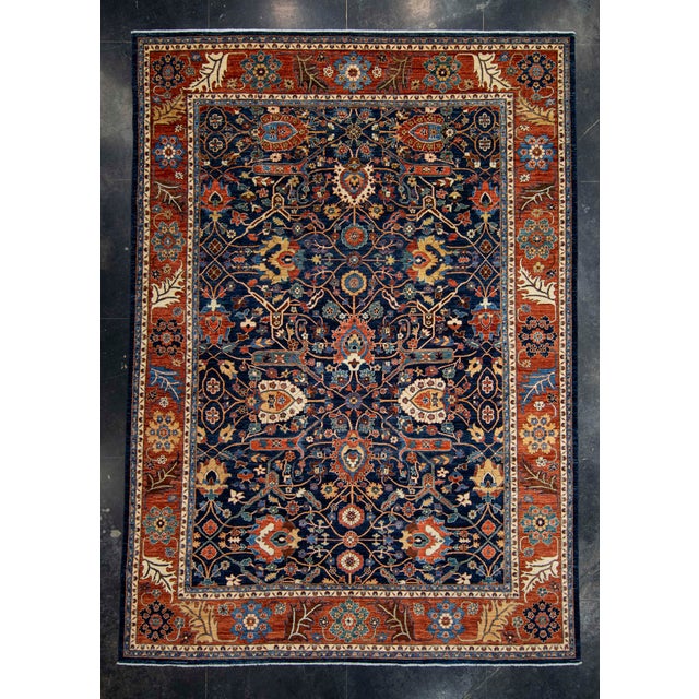 Terra Cotta Oriental Handmade Rug 9'10" x 13'8" #17752 For Sale - Image 8 of 8
