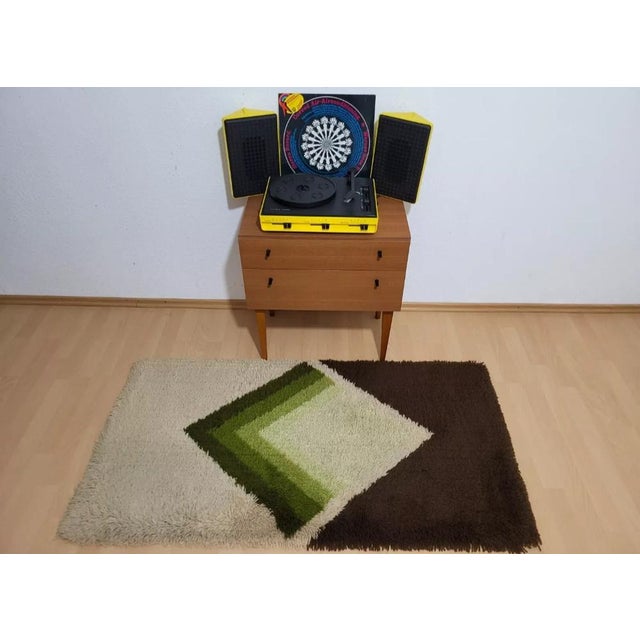 Mid-Century Geometric Rug from Desso, 1970s, in Very Good conditions. Designed 1970 to 1979 This piece has an attribution...