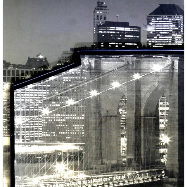 Modern 3-Dimensional New York City Photograph of the Brooklyn Bridge, Twin Towers For Sale - Image 3 of 8