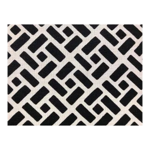 Quadrille China Seas Edo Black on Tint Linen Cotton Geometric Upholstery Fabric