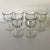 90's set of 6 heavy clear glass wine goblets. wine glasses 3.25"D X 6.15"H , No makers mark , in excellent condition.
