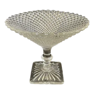 Anchor Hocking Miss America Clear Depression Glass Round Compote