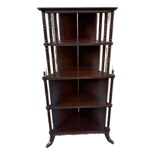 Antique Duncan Phyfe Style Tiered Corner Shelf Etagere For Sale