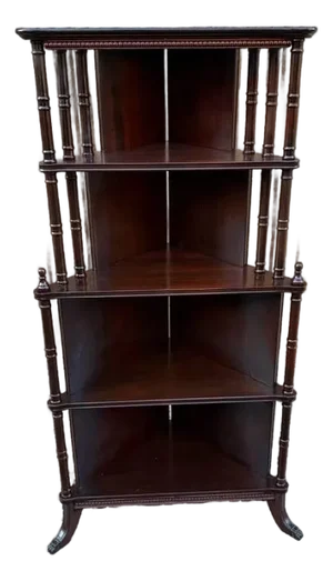 Antique Duncan Phyfe Style Tiered Corner Shelf Etagere