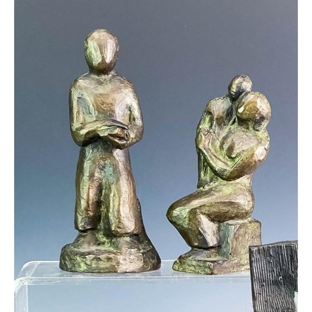 1960s Alfred Van Loen, Liberty vs Slavery Van Loen Bronze Abstract Chess Set Modernist Museum Sculpture, c.1960's For Sale - Image 5 of 7