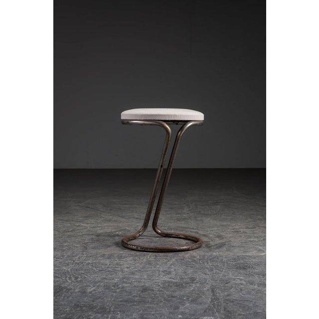 Metal Modernist Stool, Netherlands, 1940s For Sale - Image 7 of 12