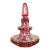 Antique Bohemian Cranberry Glass Enameled Perfume Bottle, 19th. Century For Sale