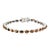 Retro Tiger’s Eye Tennis Bracelet in Sterling Silver for Her For Sale