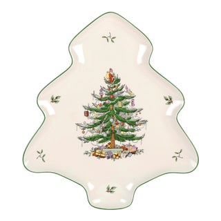 Spode Christmas Tree Tree-Shaped Dish 14" For Sale