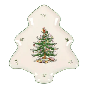 Spode Christmas Tree Tree-Shaped Dish 14"