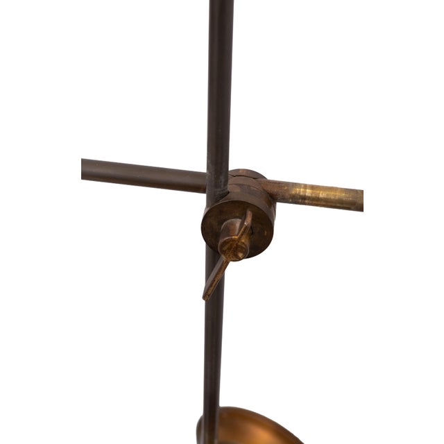 Tiffany Adjustable Brass Wall Lamp, 1960s For Sale - Image 4 of 10