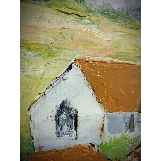 This beautiful oil painting on canvas captures a serene village church, offering a timeless piece of art perfect for...