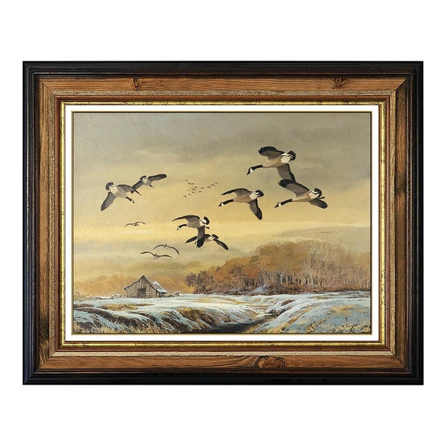 1980s Evening Flock Original, Ted Blaylock For Sale