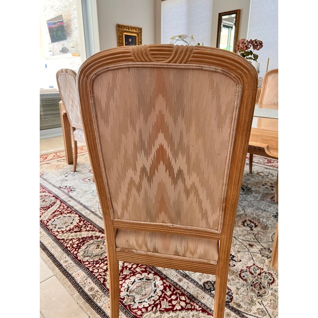 6 Vintage Drexel Heritage Furniture Co. Dining Room Chairs , Carved Ash Wood For Sale In Palm Springs - Image 6 of 14