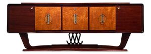 Art Deco Sideboard with Bar Cabinet by Osvaldo Borsani, Italy, 1940s