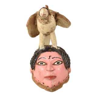Early 20th Century Yoruba Gelede Mask with Bird Nigeria For Sale