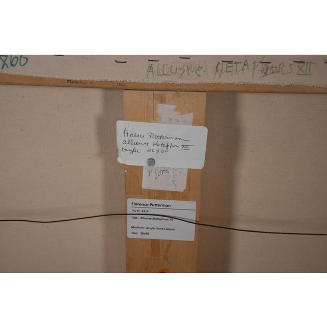 Florence Putterman (1927 - 2021) - Acrylic & Sand on Canvas For Sale In West Palm - Image 6 of 7