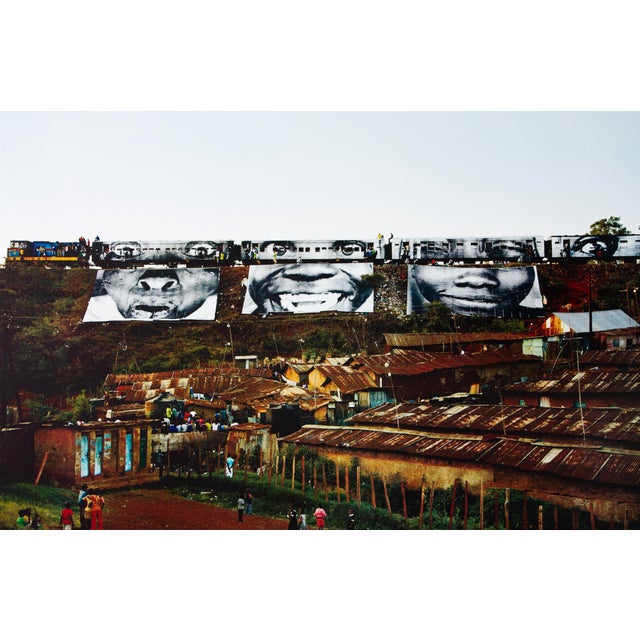 JR (Jean René dit, 1983) Action in Kibera Slum, 2009 (Kenya) Original color lithograph Signed in pencil and authenticated...