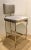 Original Retail $1200, stylish Worlds Away Modern Gray Velvet and Polished Nickel Baylor Counter Stool, showroom floor sample