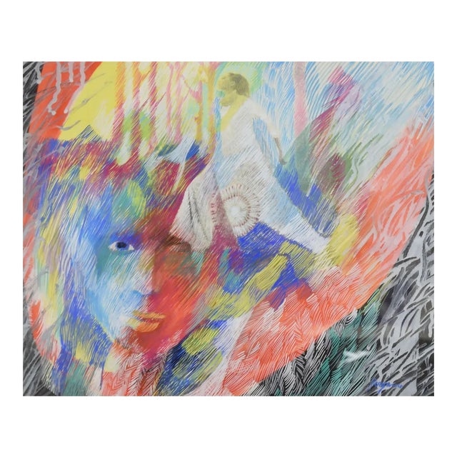 Defilé - Original Tempera by Danilo Bergamo - 1970s 1970s For Sale