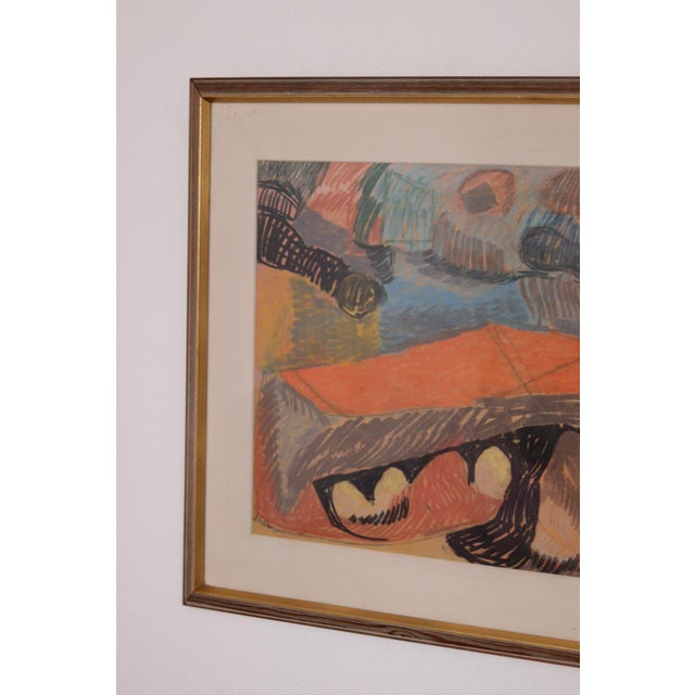 Unknown, Abstract, 1960s, Oil on Panel, Framed For Sale - Image 4 of 14