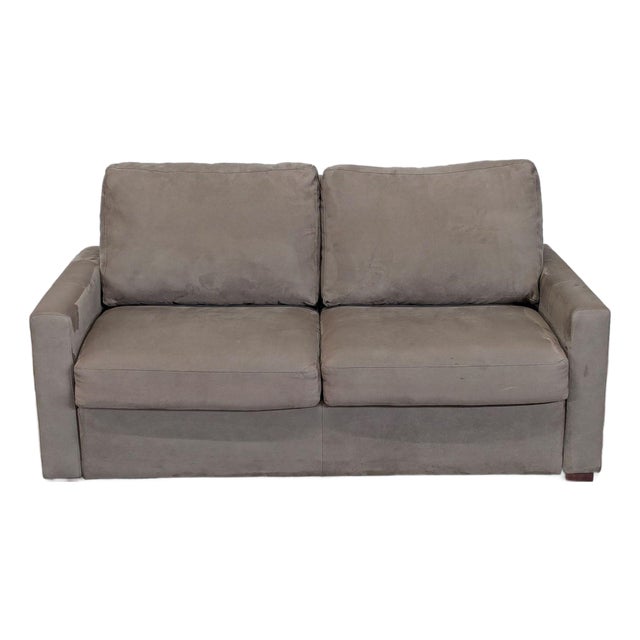 Room & Board Microsuede Sofa Bed in Mushroom For Sale