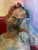Mid 20th Century Vintage Expressionist Portrait Painting, Acrylic on Board in Brushed Metal Frame, 24” X 18” For Sale - Image 5 of 8