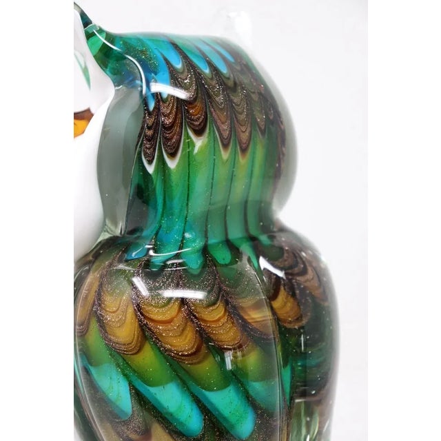 Murano Art Glass Owl Figurine, 1980s For Sale - Image 9 of 12