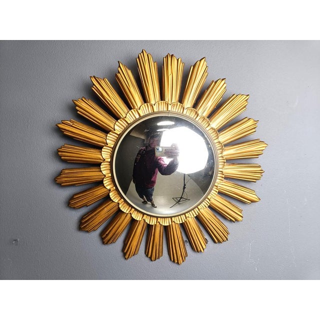 Vintage Resin Sunburst Mirror, 1960s For Sale - Image 6 of 12