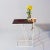 Wood Grão #3 Side Table in Dark Cork with White Legs by Mendes Macedo for Galula For Sale - Image 7 of 10