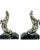 Pair Art Deco Sea Lion Bookends French Silverplate Alabaster For Sale - Image 9 of 12