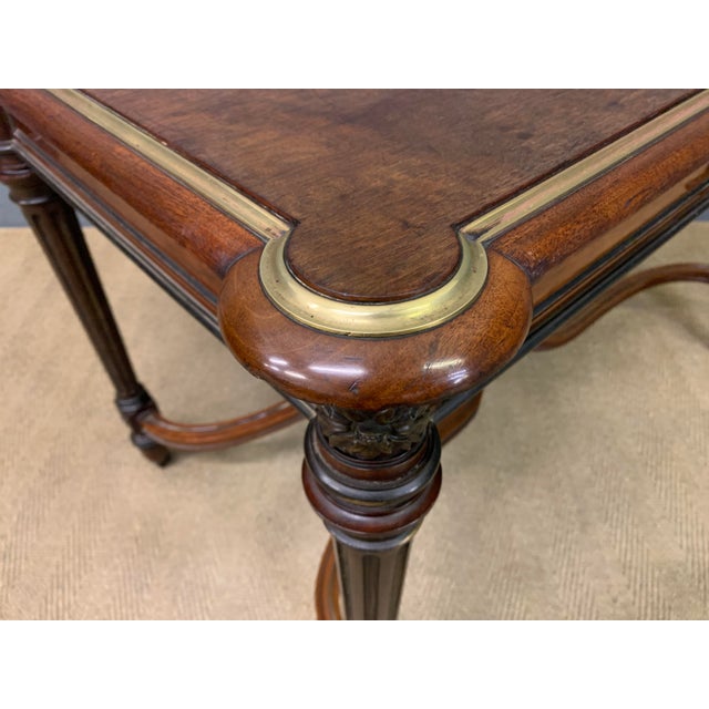 Brown French Mahogany Library Table, 1840 For Sale - Image 8 of 16