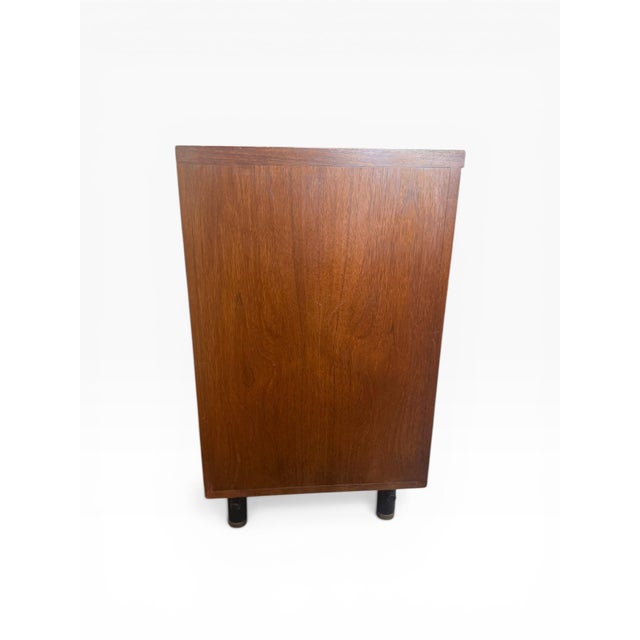 Baker Furniture Company Baker Furniture Mid-Century Modern Walnut Cabinet With Brass Hardware, Circa 1970s For Sale - Image 4 of 14