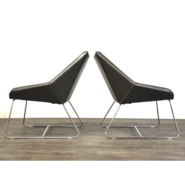 Nios Platinum Lounge Chairs A Pair Chairish