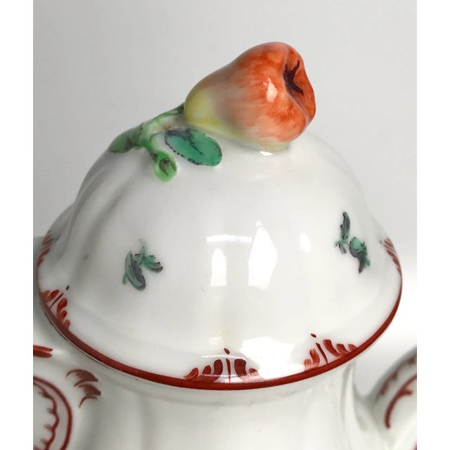 Green Early 20th Century Hand-Painted Porcelain Rococo Revival Nymphenburg Dessert Set- 19 Pieces For Sale - Image 8 of 13