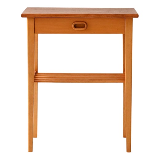 Vintage Scandinavian Nightstand in Light Oak, 1960s For Sale