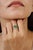 925 Silver Three-Stone Emerald Ring With Diamond Accents, Size 6 For Sale - Image 4 of 12