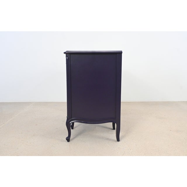 Drexel French Louis XV Dark Plum Desk With Cabriole Legs | Newly Refinished For Sale - Image 13 of 15