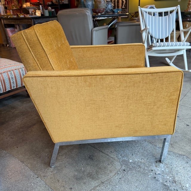 Mid-Century Modern Original 1960's Steelcase Upholstered Armchair For Sale - Image 3 of 9