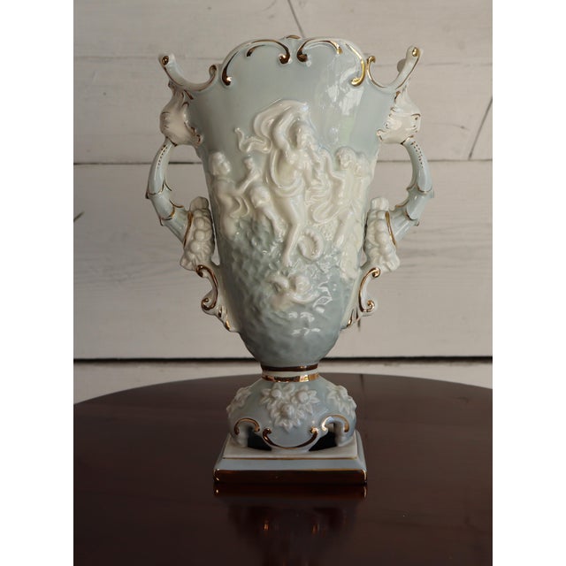 Baroque Vase with Handles in White, 1950s For Sale - Image 11 of 11