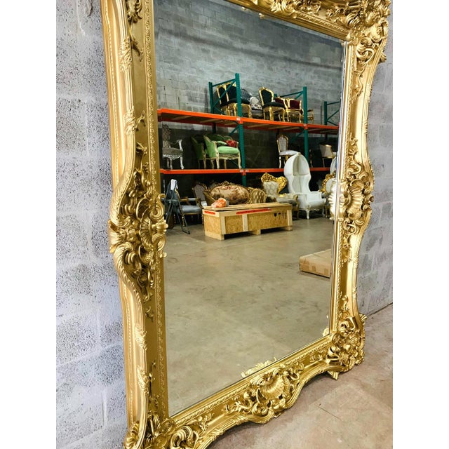 French Style Baroque Wall Mirror – 7.5 Ft Tall For Sale - Image 4 of 9